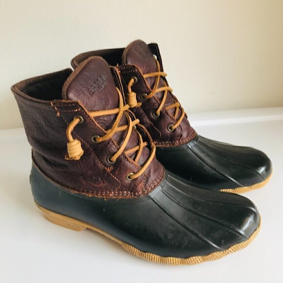 Sperry Black Saltwater Duck Boot Size 11 - Picture 3 of 11